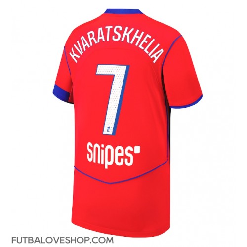 Dres Paris Saint-Germain Khvicha Kvaratskhelia #7 Tretina 2025-26 Krátky Rukáv